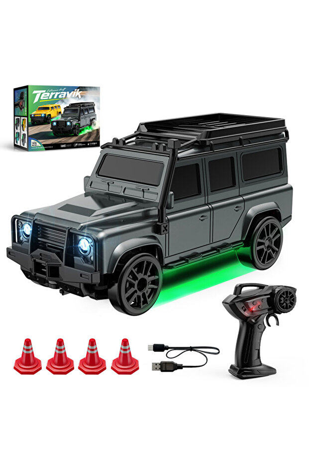 E87-Grey 1: 64 Desktop Drift Car Four-Wheel Drive Full Proportion Mini Racing Toy With Rechargeable