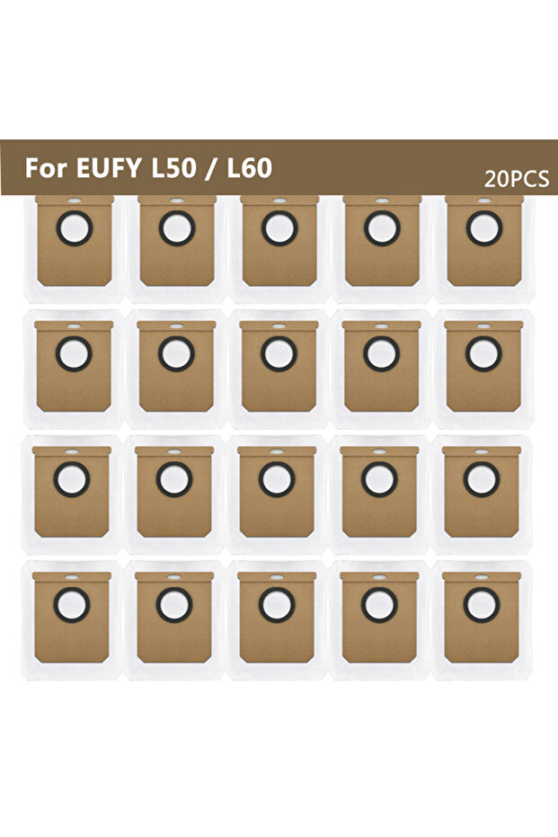 20 قطعة من أكياس الغبار والقمامة لآلات التنظيف EUFY L50 وL50 SES وL60 وL60 SES