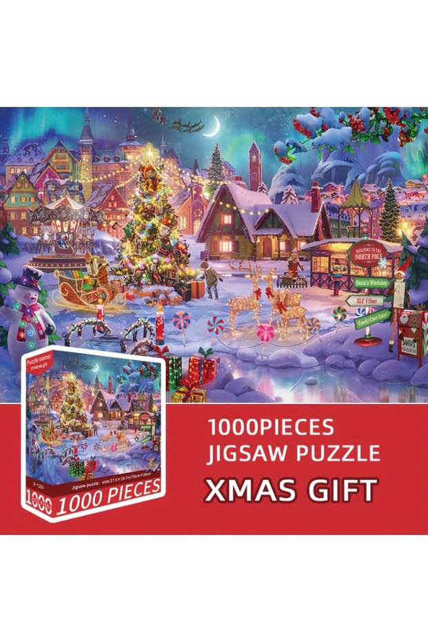 xmas gift 1000pcs Christmas Jigsaw Puzzle -Xmas Festive Gift Extravaganza | 70x50cm (27.5x19.7 Inche