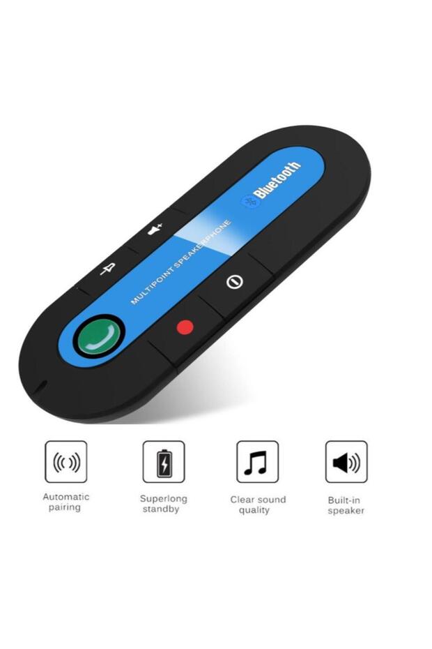 kebidumei Blue HOt Sale Wireless Handsfree Car Bluetooth Kit 4.1 Sun Visor Bluetooth Speaker Speaker