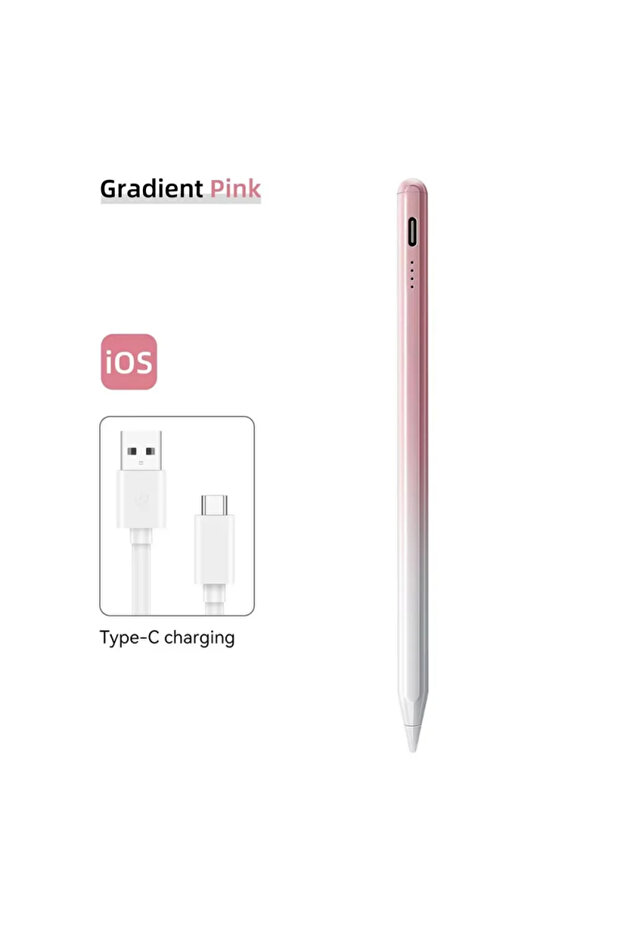 قلم لمس وردي متدرج اللون متوافق مع قلم Apple Pencil 1 و 2 و iPad 10 و 9 و 8 و 7 و 6 و iPad Air 5 و 4 و 3 و iPad Pro 12