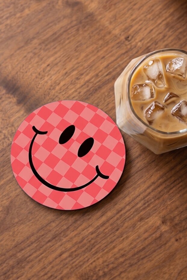 Smiley Face Patterned Coaster