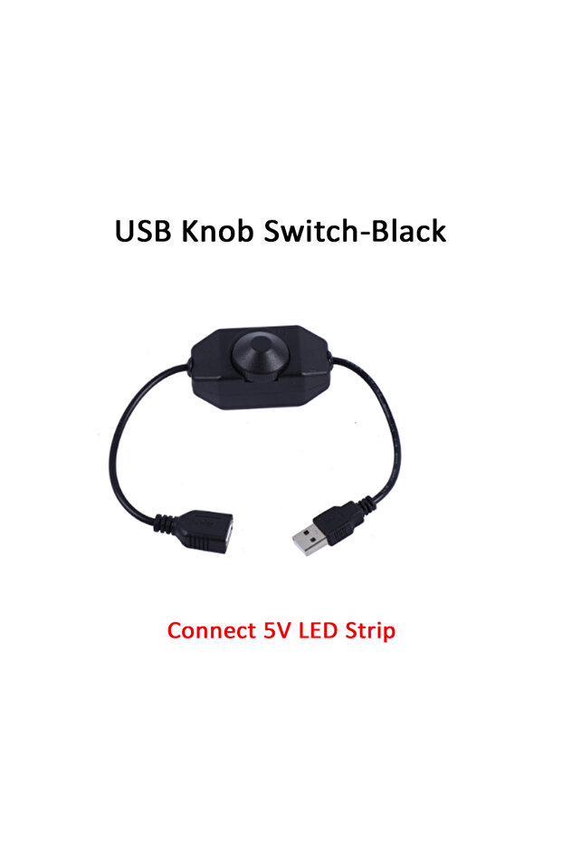 مفتاح تحكم USB أسود، مفتاح تحكم LED، مفتاح تعتيم USB، 5 فولت USB، 12 فولت، 24 فولت تيار مستمر، مفتاح تعتيم مدمج، تشغيل/إيقاف