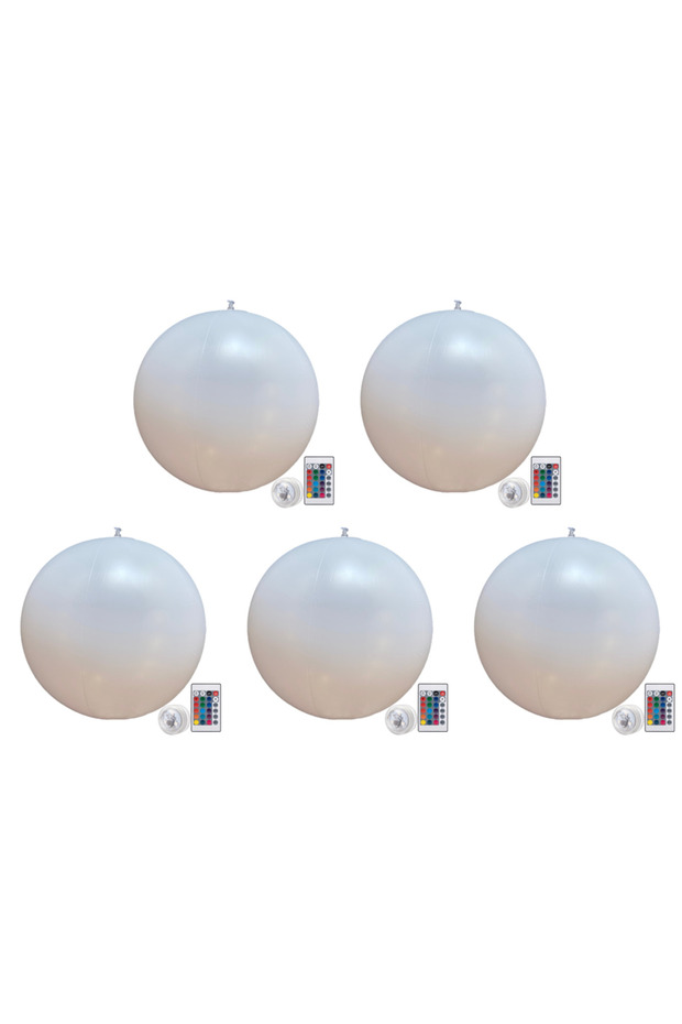 APWIKOGER 90CM 5PCS Luminous Beach Ball Light 16 Colors LED Garden Ball Ligh Swimming Pool Inflatabl