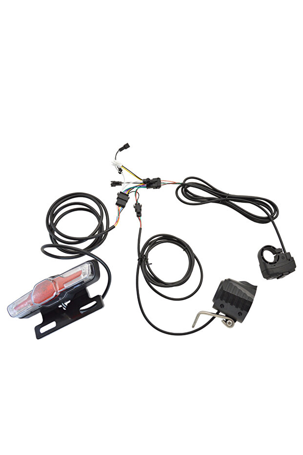 SL-32105TJ Bicycle Headlight and Tail Light Set Ebike Turn Signals Front and Back Light Electric Bik