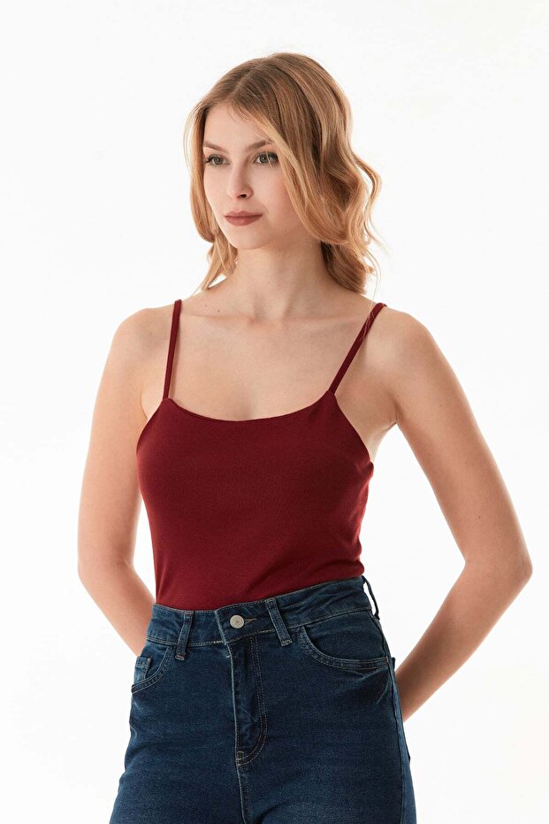 Basic Snap Rope Strap Bodysuit - 3