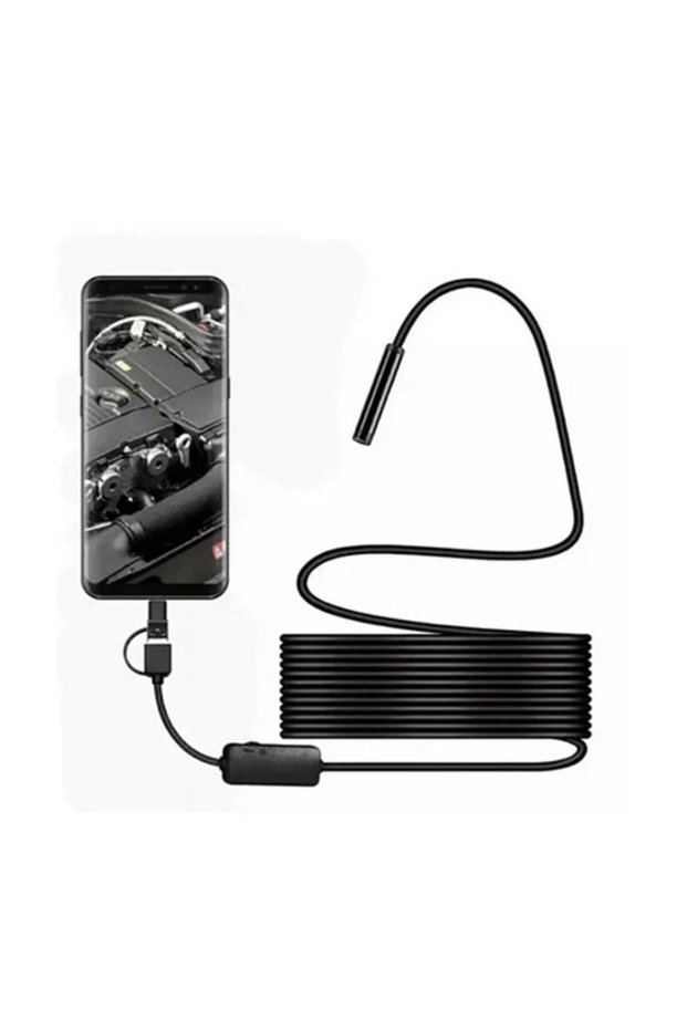 Vtn-02 Endoscope Snake Video Camera with Led 2 Meters 7 mm Hard Cable Waterproof
