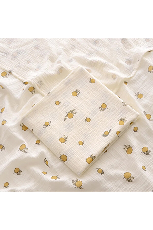 100x100cm Lemon Newborn Baby Cotton Blanket Summer Bedding Babies Stuff Throw Blanket Muslin Square