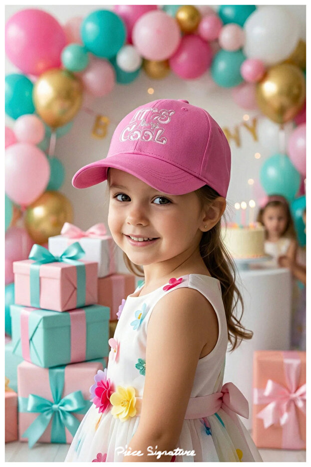 100% Cotton, Hat for Girls (Ages 4-8) (Size 52 cm)