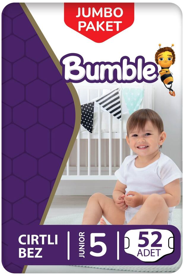 Junior Baby Diapers Size 5 11-18 kg Jumbo Pack 52 Pieces