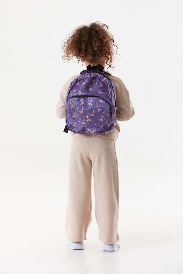 Flamingo Patterned Unisex School Bag