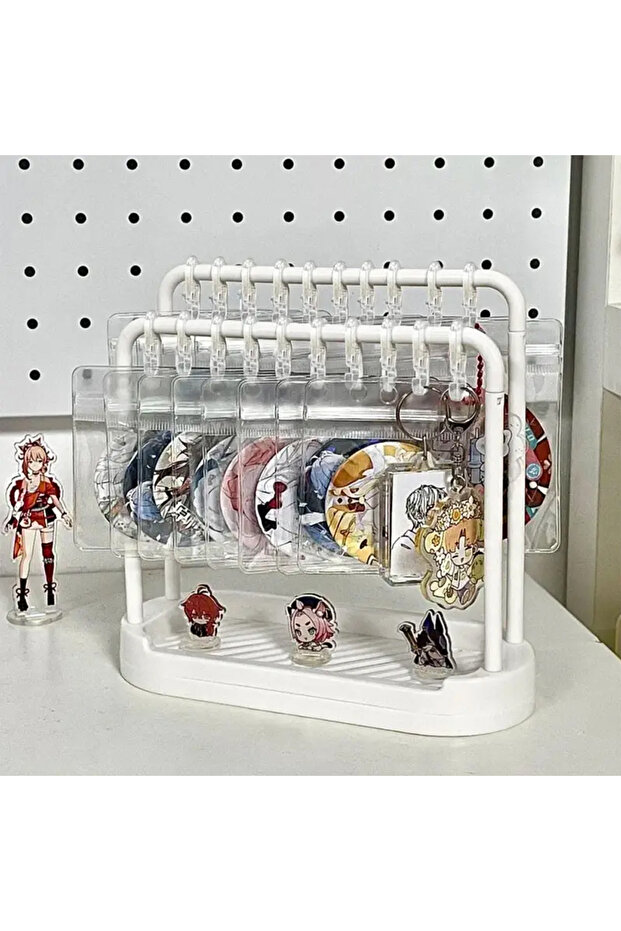 1set Display Stand Simple Jewelry Storage Badge Organizer MultiFunctional Storage Rack Collectibles