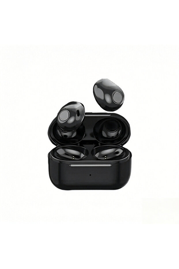 Black Mini Wireless Earphones Bluetooth 5.4 Headphones with Great Endurance Earbuds With Mic Lightwe