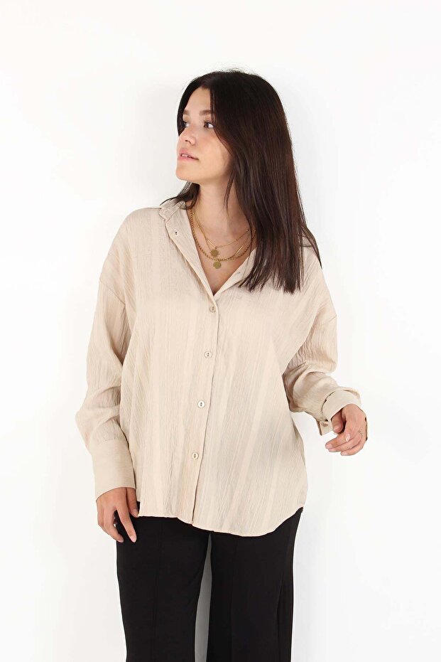 5575 thick thin self-striped shirt