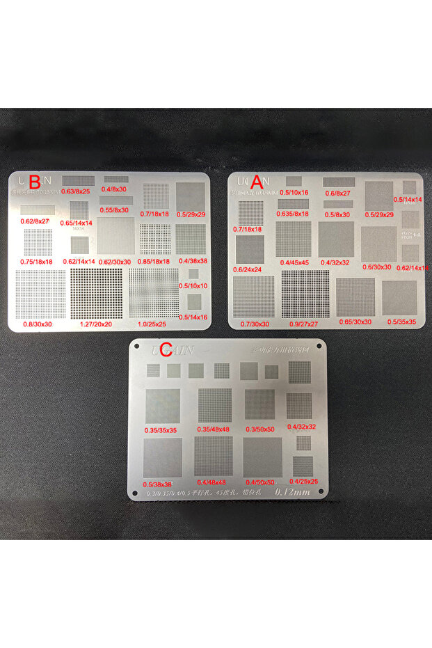 3 IN 1 3in1 Universal BGA Reballing Stencil Square Hole Direct Heating BGA Template for Phone Laptop