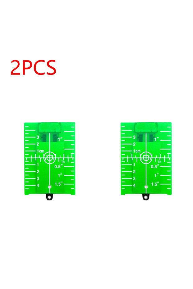 2PCS Green 1-5Pcs Vertical/Horizontal Laser Level Target Card Red/Green Line Beam Distance Plate Inc