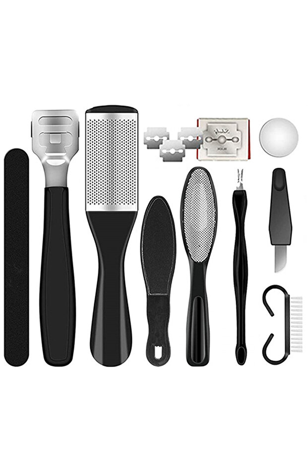 1 set 10 in 1 Pedicure Kit 23 in 1 Stainless Steel Professional Pedicure Tools Set Foot Rasp Peel Ca