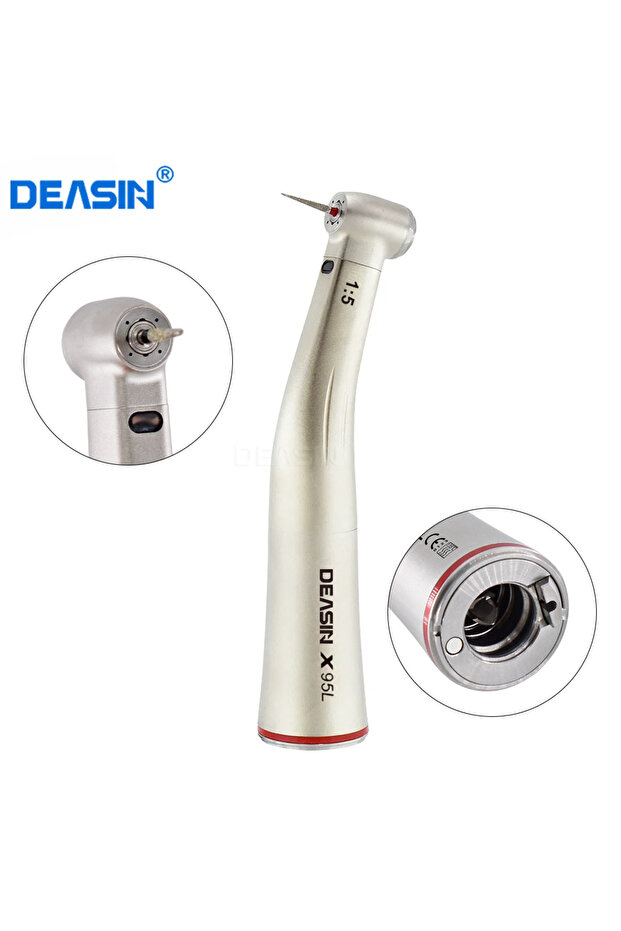 orange Dental Factory equipment Increasing X95L Red Ring 1:5 with Light Contra Angle Handpiece Push