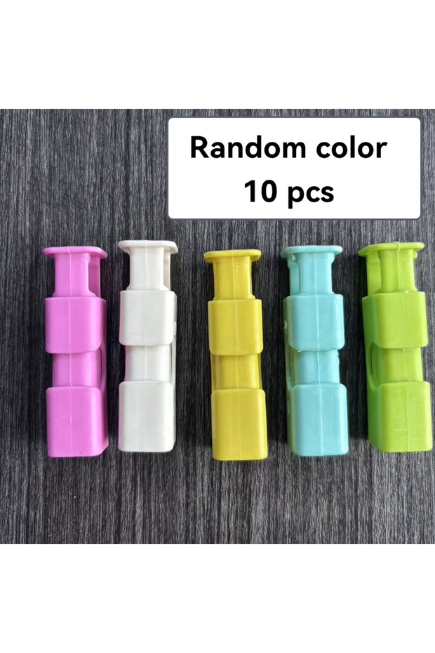 random 10pcs 10Pcs Reusable Food Sealing Clips Plastic Snack Bag Clips Moisture Proof Fresh Keeping