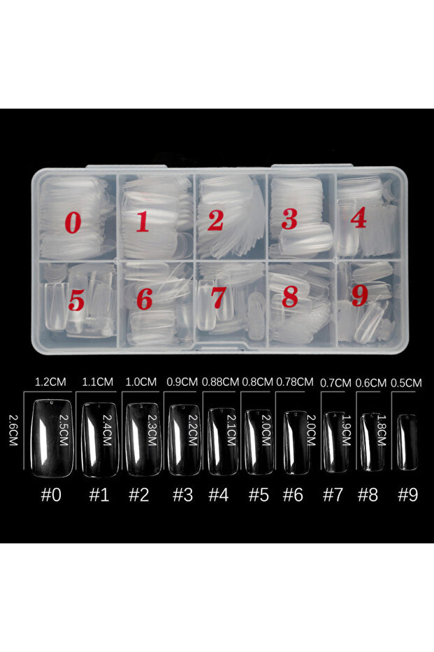 Clear Full nail tips 500Pcs Acrylic Nail Tips Transparent Artificial Half Cover French Full Cover Ma