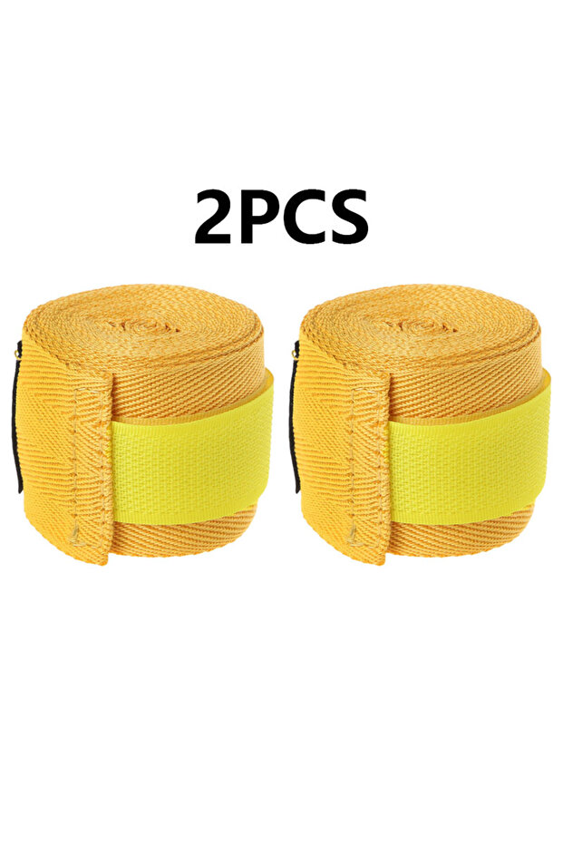 2.5M Yellow 2PCS 1.5/2/3/5M Boxing Training Bandages Cotton Sports Bandages Sanda Kick Boxing Mma Ha