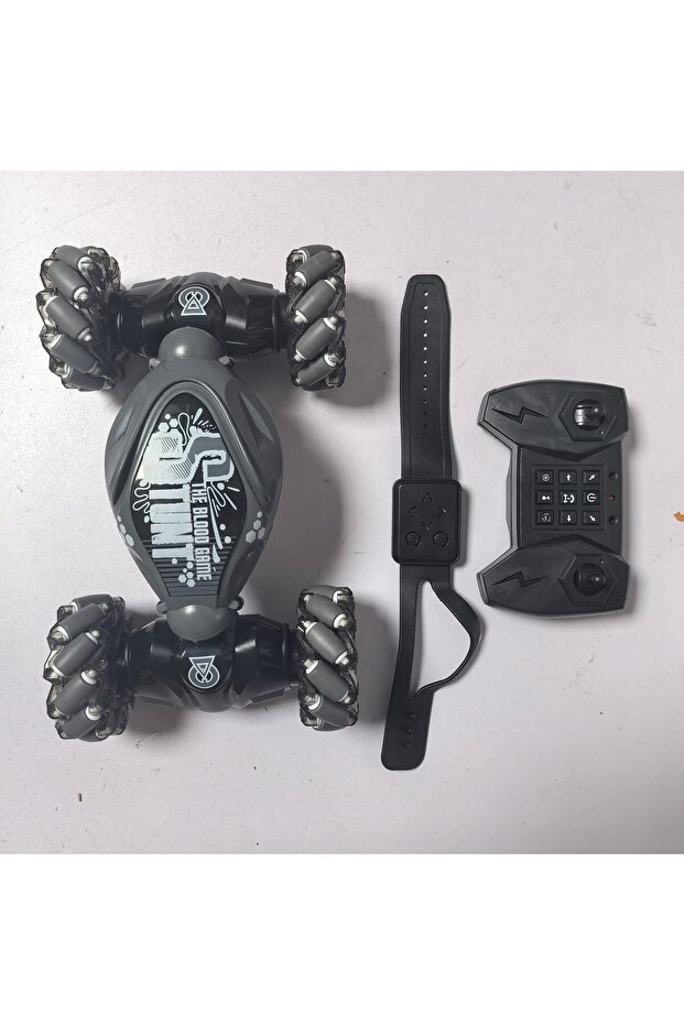 2071 grey 4WD RC Drift Car With Music Led Lights 2.4G Gesture Radio Remote Control Spray Stunt Car 3
