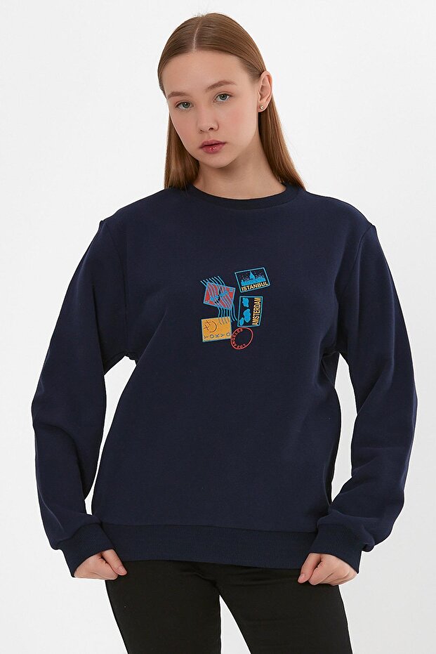 AEXANDERGARDI PRINTED RIBBANED SWEATSHIRT (E22-75600)