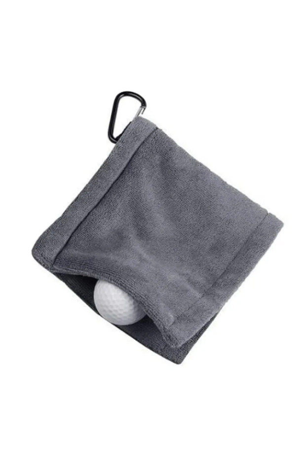 Dark Grey 1 Golf Ball Cleaning Towel Microfiber Scrub Cleaning Club Wipe Ball Towel Outdoor Sports T