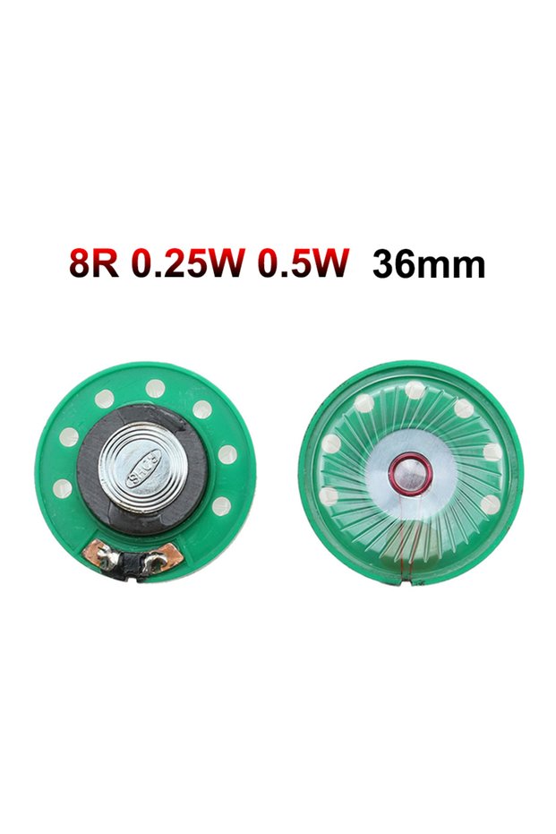 8R 0.25W 0.5W 36mm JCD 2PCS 8 Ohm 0.25W 0.5W 16/32Ohm Horn Loudspeaker 8R 16R 32R 20mm 21mm 23mm 27m