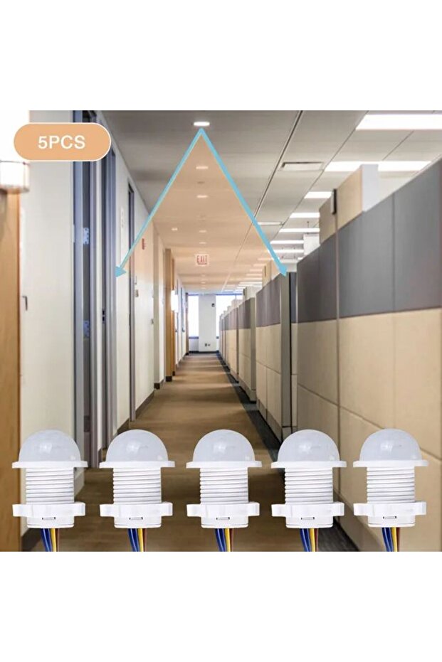 5PCS AC 110V 220V Sensor Smart Home Human Body Automatic Sensor Night Lamp Mini Motion Sensor Pir In