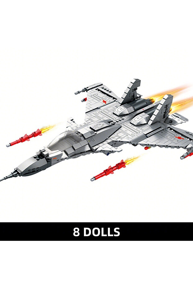 3-NO BOX 1186pcs Chinese J-15 Carrier Fighter Aircraft Flying Shark Model Building Blocks Plane B..