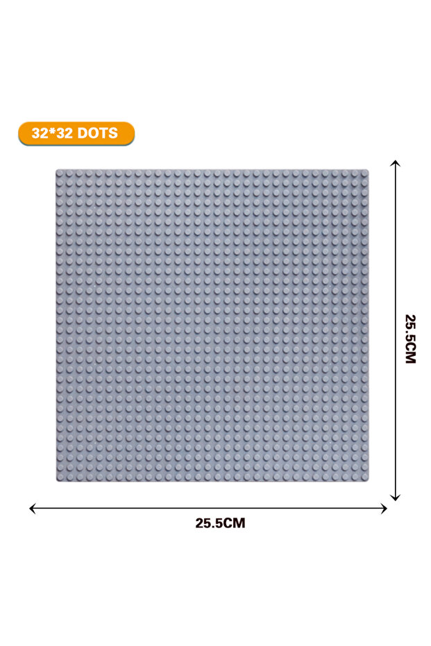 لوح قاعدة كلاسيكي رمادي 32x32، متوافق مع أحجام 16x32 و 16x16، ألواح قاعدة بلاستيكية DIY لقطع البناء، B