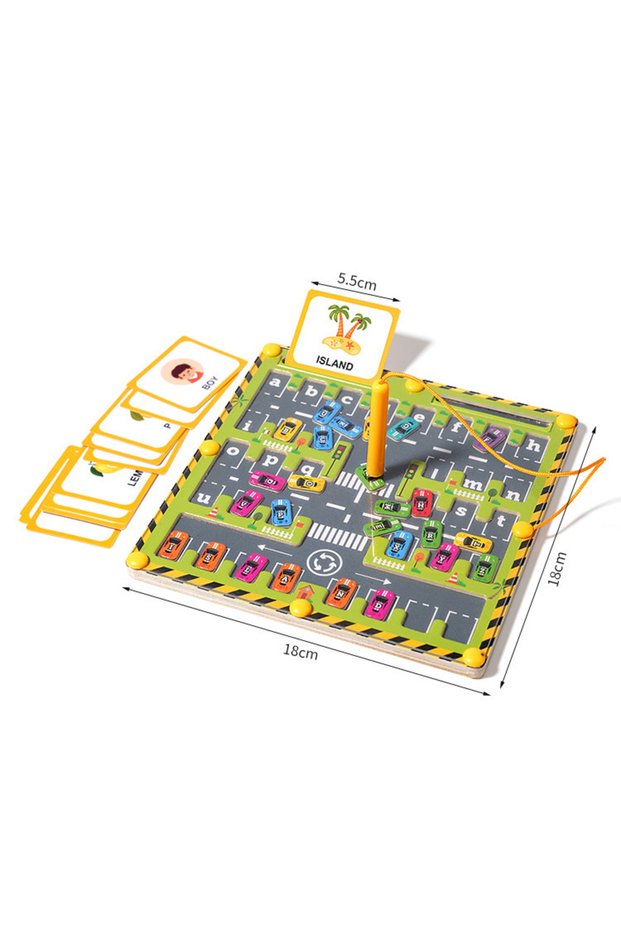 A Montessori Magnetic Alphabet Maze Letter Puzzle Wooden Educational Toy Parking Lot Drawing Board .