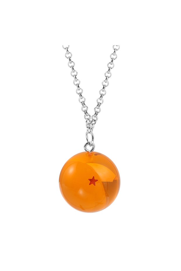 Bandai XL0690 Dragon Ball Series 1-7 Planet Necklace, Goku Ball Pendant Metal Necklace for Men and W