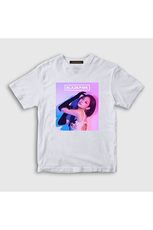 Unisex Kids White Jennie Blackpink T-shirt271889tt