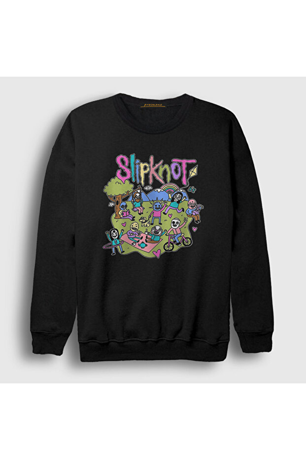 Unisex Black Picnic Metal Slipknot Sweatshirt 603509Tt
