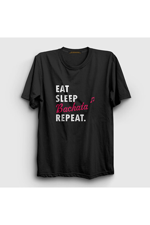 Unisex Black Eat Sleep Bachata Repeat Gift Dance Dancer T-Shirt 464133Tt