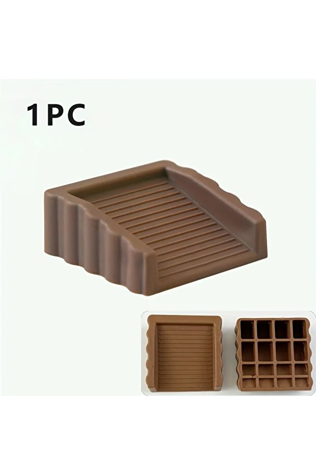 1PC Brown Non Slip Door Stopper 1PC Plastic Wedge Anti Collision Holder for Under Door Draft Stoppe