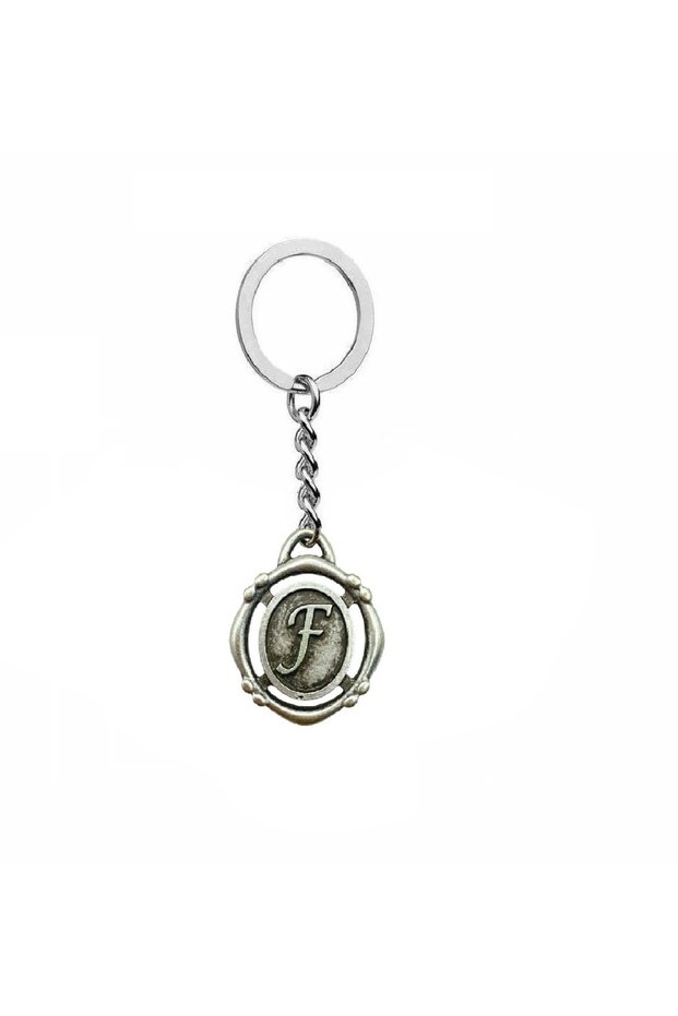 Letter F Vintage Unisex Keychain – Personal, Elegant, and Original Design