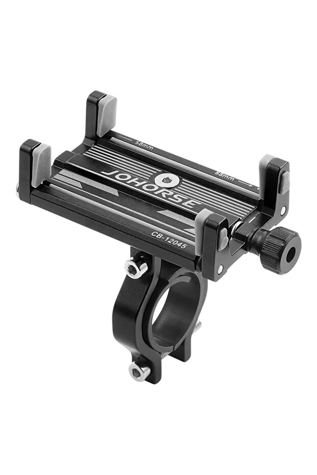 black Bicycle Phone Holder Reliable MTB Phone Mount Stand Bicycle Holder Aluminum Adjustable Bike Ph
