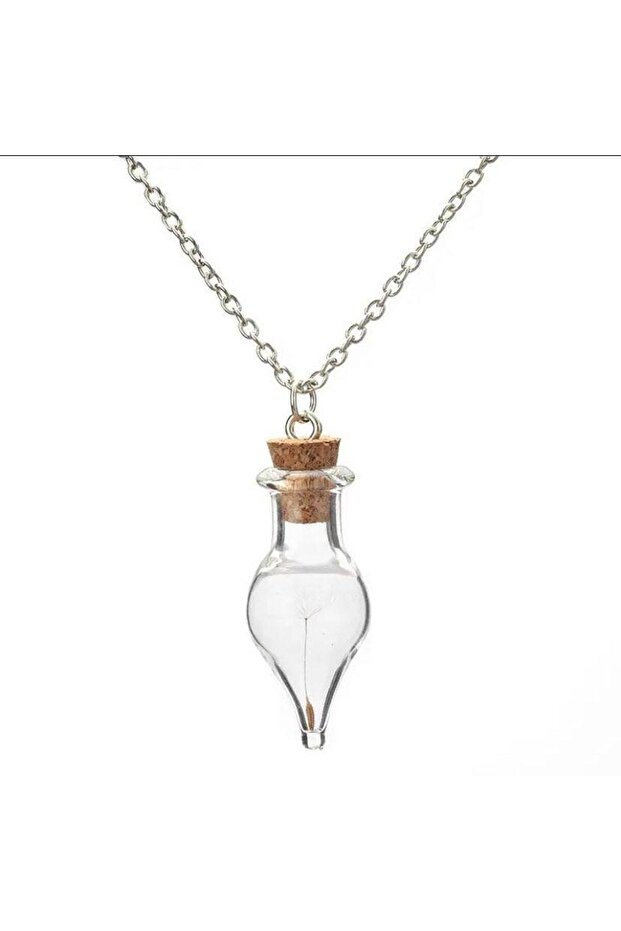 Dandelion Bell Transparent Bottle Glass Bulb Necklace