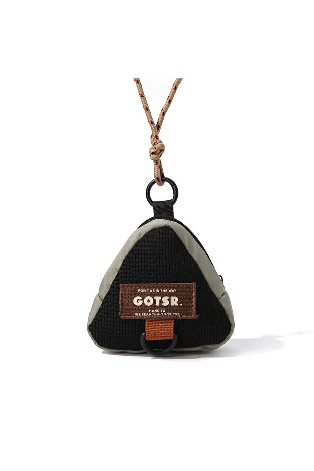 Black Trendy Storage Bag,Triangle Key Chain, Coin Purse, Neck Pouch, Gift, Unique and Creative Casua
