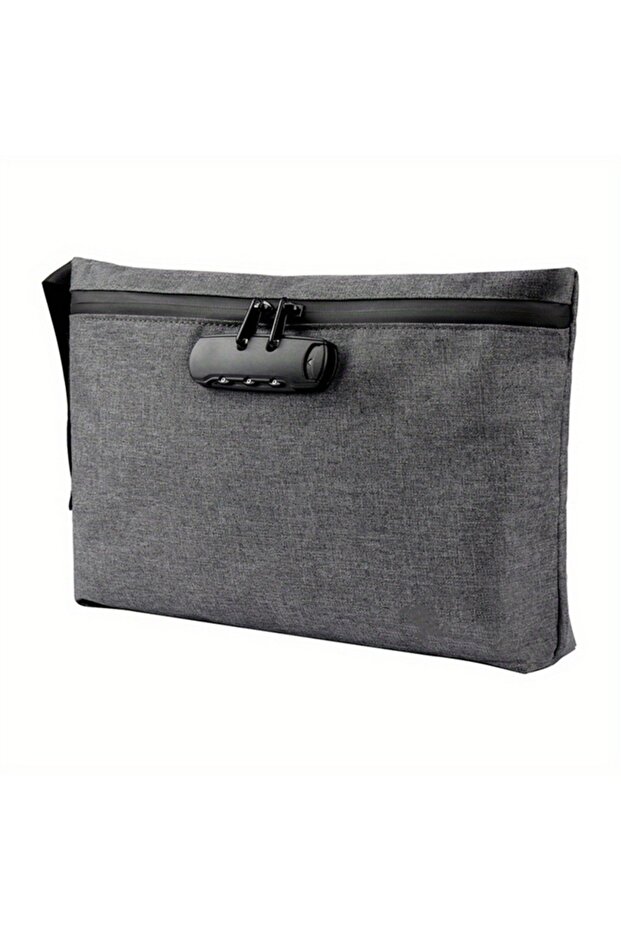 Grey Smell Proof Stash Bag with Password Lock Smell Isolation Bag Waterproof Pipe Sealing Bag Travel
