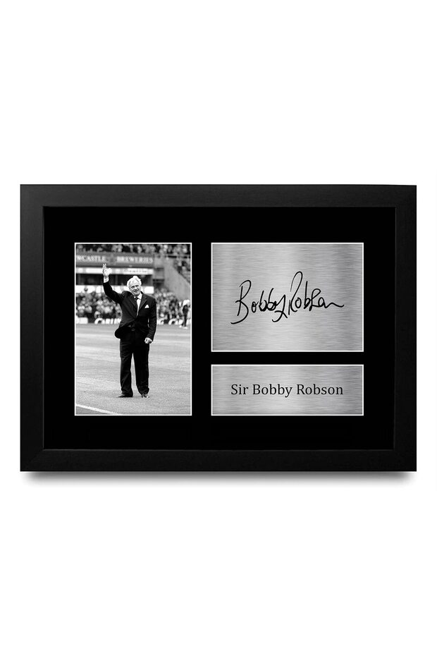 Alayra Framed A4 FR Sir Bobby Robson Magpies Gifts Printed Signed Autograph Picture for Fans and Supporters - A4 Framed