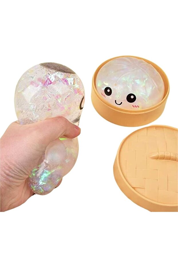 Dumpling Squishy Mystery Box Colorful Stress Relief Balls With Steamer Reusable Rebound Squeeze Home