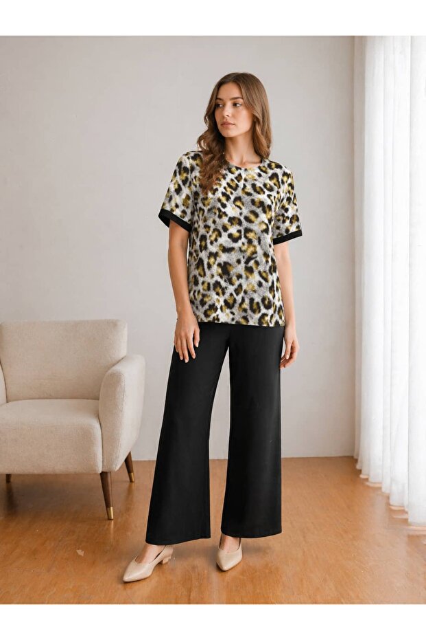 Leopard Patterned Bottom Top Set