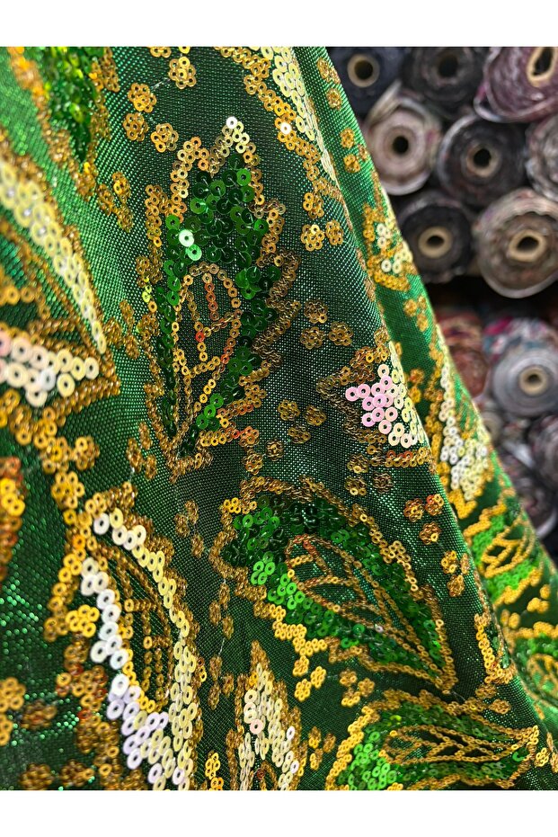 قماش مطرز لامع