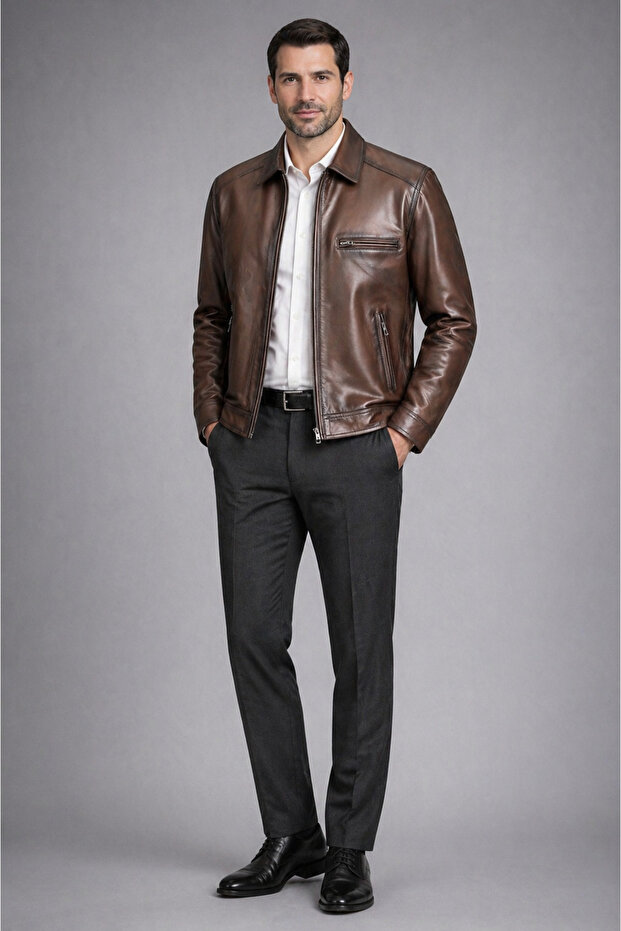 Men's Genuine Leather Jacket