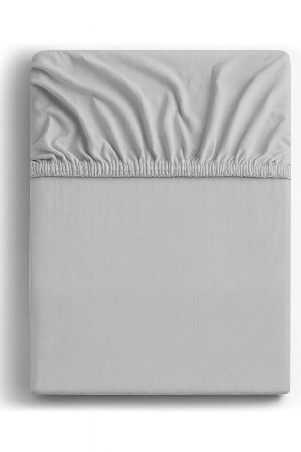 Elastic Fitted Sheet Set Double Size Fitted Fabric Sheet Gri̇i̇ Outlt