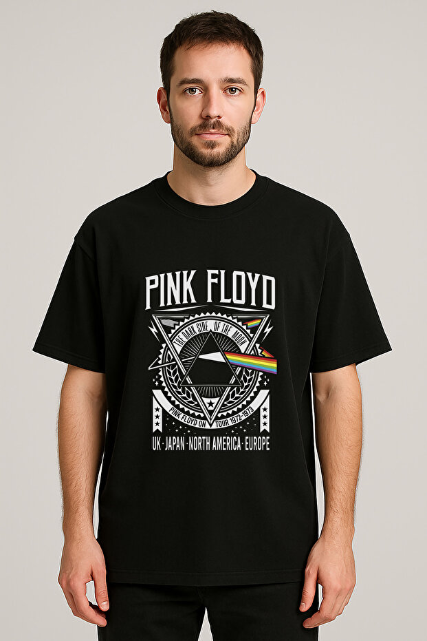 Pink Floyd Printed Crew Neck Black T-Shirt T-Shirt